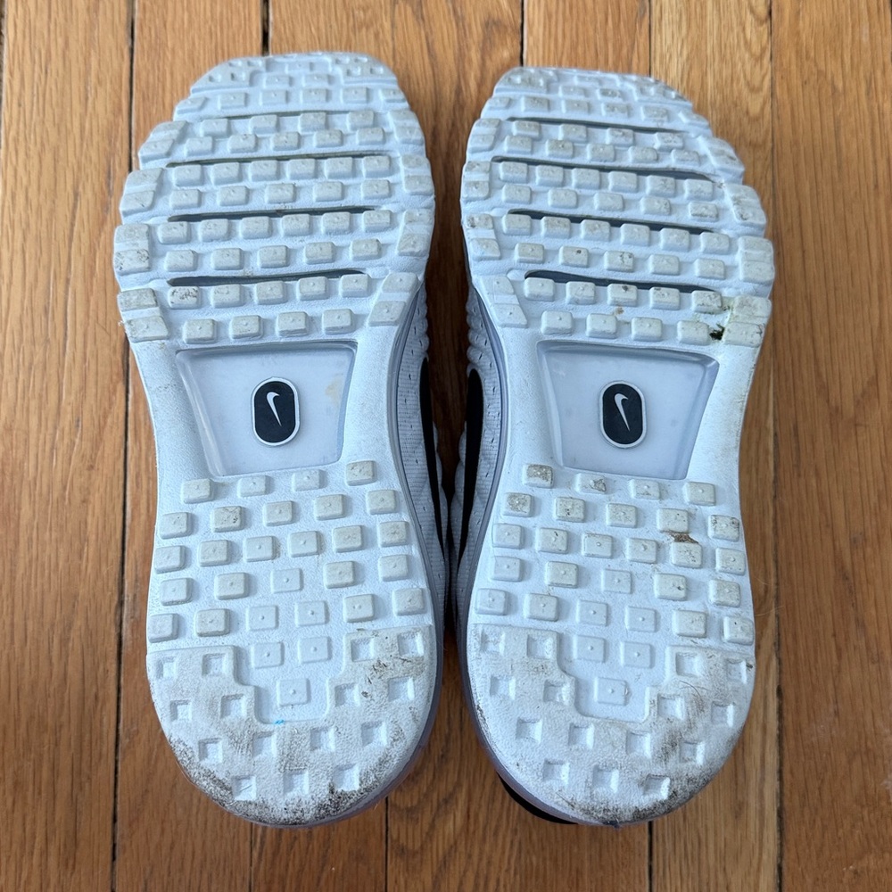 Nike White Pure Platinum Black Air Max Sneakers - Picture 9 of 12